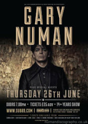 Gary Numan Splinter Tour Poster Reading